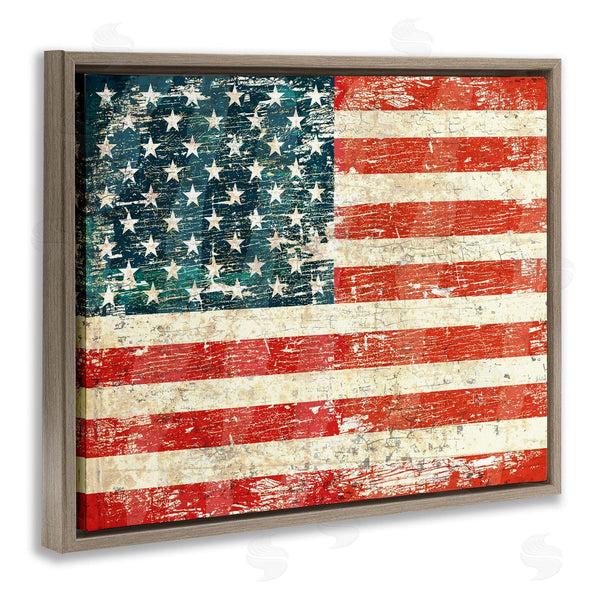 Stupell Industries Peter Horjus | Rustic American Flag Wall Art