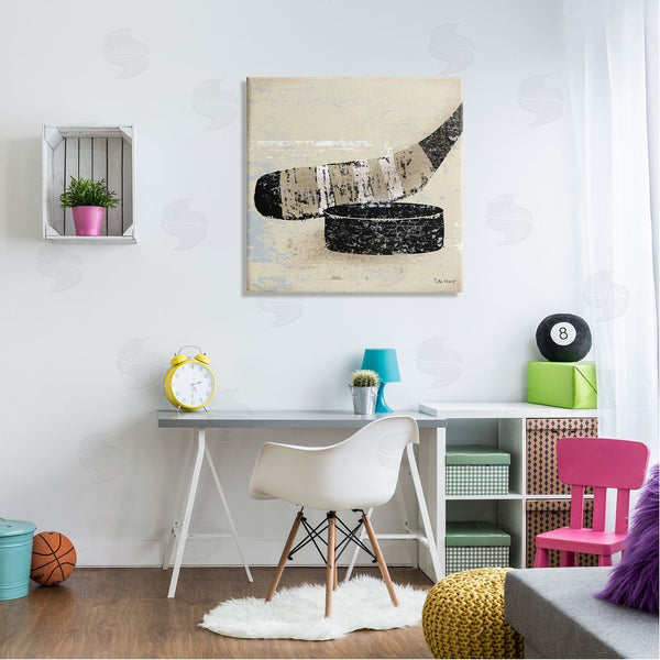 Stupell Industries Peter Horjus | Rustic Hockey Puck Wall Art