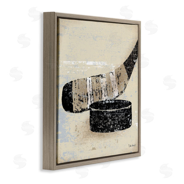 Stupell Industries Peter Horjus | Rustic Hockey Puck Wall Art