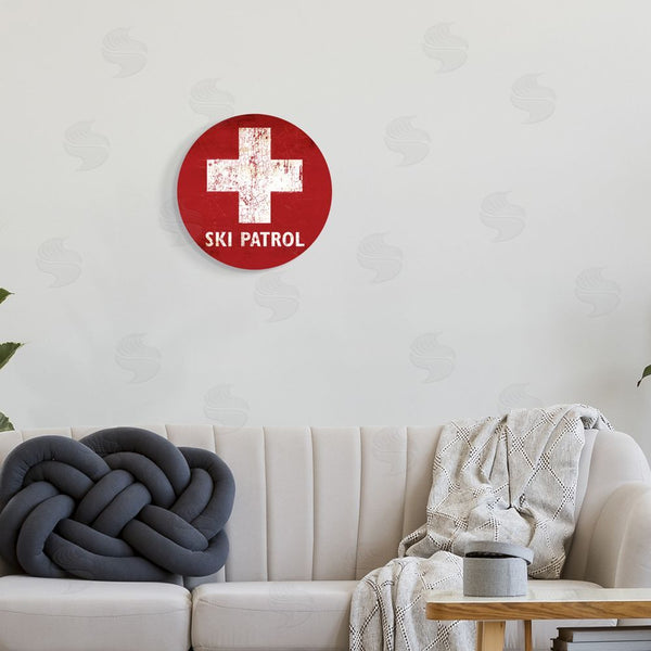Stupell Industries Peter Horjus | Ski Patrol Symbol Wall Art