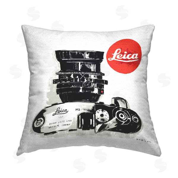 Stupell Industries Peter Horjus | Vintage Camera Lens Ad Printed Throw Pillow
