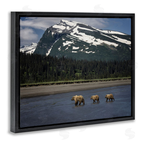 Stupell Industries PH Burchett | Bears Crossing Icy River Wall Art