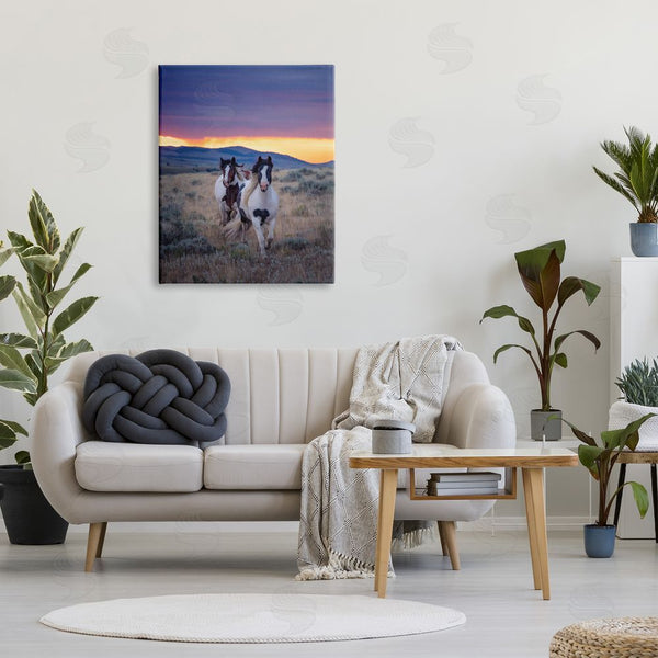 Stupell Industries PH Burchett | Spotted Horses At Sunrise Wall Art