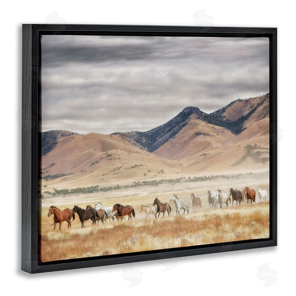 Stupell Industries PH Burchett | Wild Horses Roaming Across Western Landscape