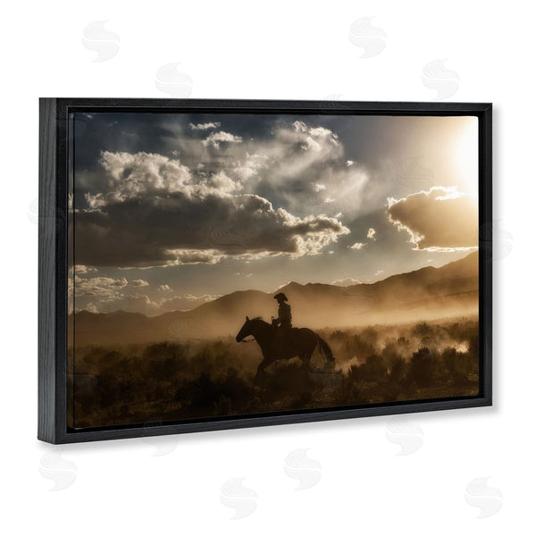 Stupell Industries PHBurchett | Cowboy Jockey & Shining Sun