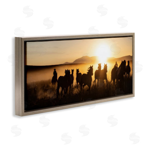 Stupell Industries PHBurchett | Cowboy Silhouettes At Sunset