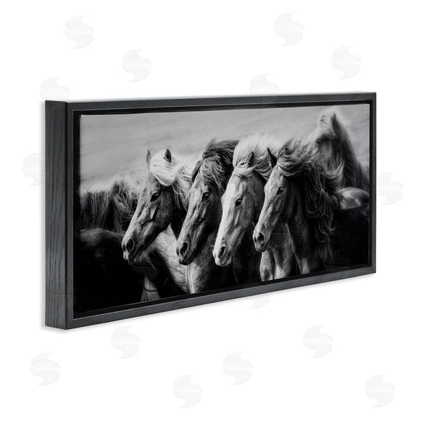 Stupell Industries PHBurchett | Monochrome Horse Herd Gallop