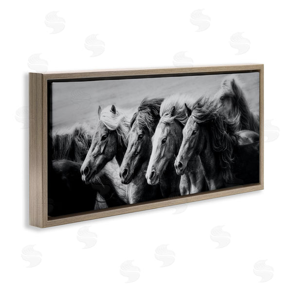 Stupell Industries PHBurchett | Monochrome Horse Herd Gallop