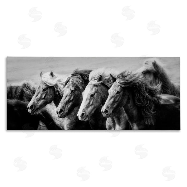 stupell industries PHBurchett | Monochrome Horse Herd Gallop