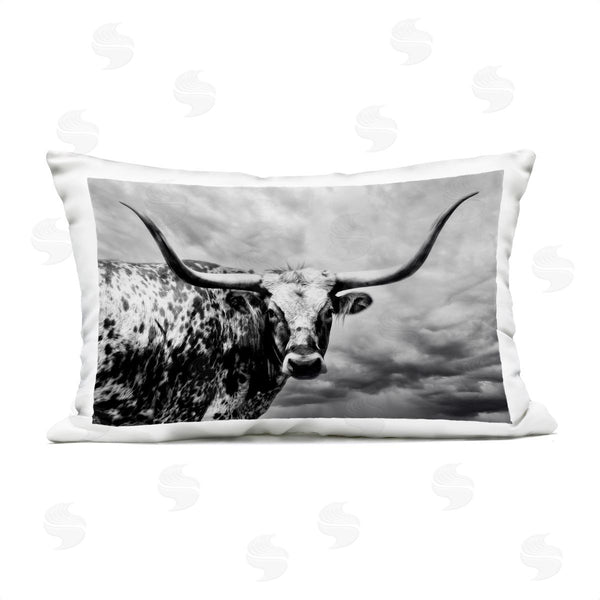 Stupell Industries PHBurchett | Spotted Longhorn Over Clouds Printed Throw Pillow
