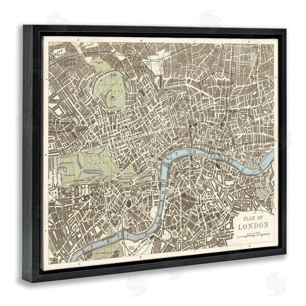 Stupell Industries Phillipa Katz | Vintage Blueprint Plant Of London