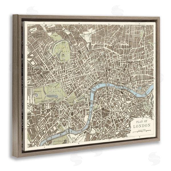 Stupell Industries Phillipa Katz | Vintage Blueprint Plant Of London