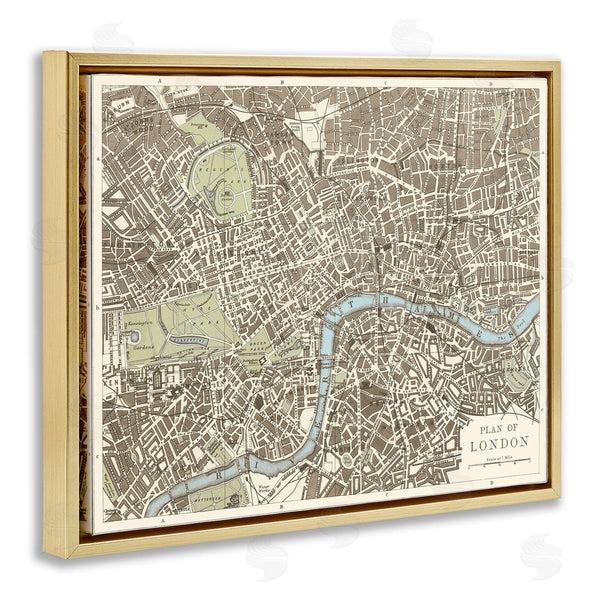 Stupell Industries Phillipa Katz | Vintage Blueprint Plant Of London