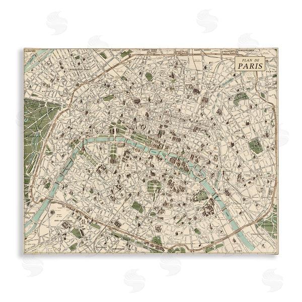 stupell industries Phillipa Katz | Vintage Map of Paris