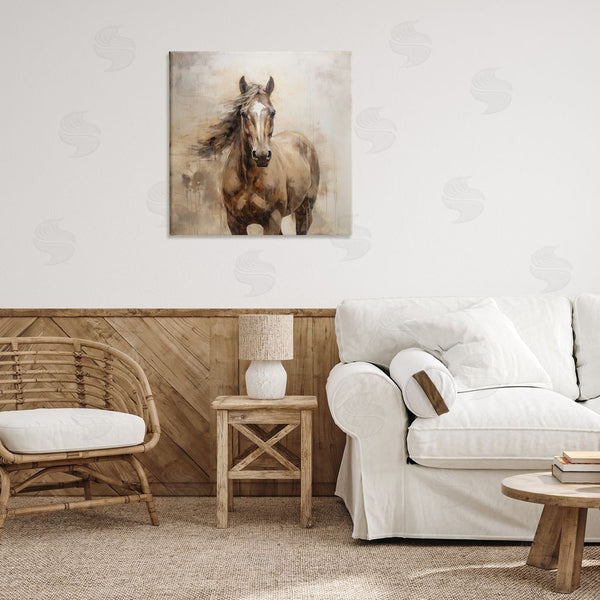 Stupell Industries PI Creative Art | Horse With Modern Drip Wall Art