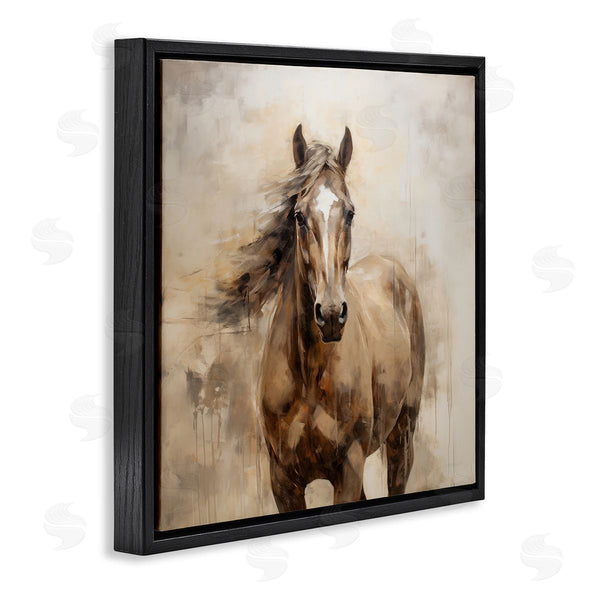 Stupell Industries PI Creative Art | Horse With Modern Drip Wall Art