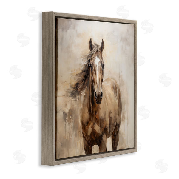 Stupell Industries PI Creative Art | Horse With Modern Drip Wall Art