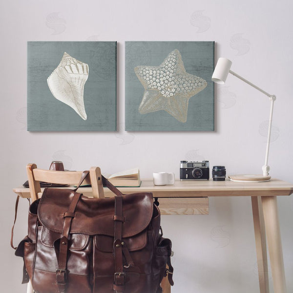 Stupell Industries Piddix | Sea Life Conch Starfish Nautical Wall Art