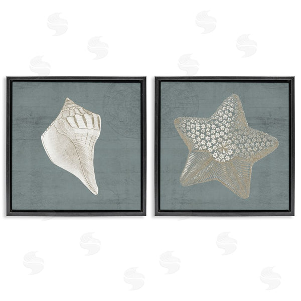 Stupell Industries Piddix | Sea Life Conch Starfish Nautical Wall Art