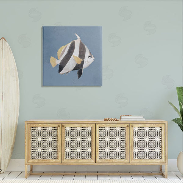 Stupell Industries Piddix | Striped Fish Marine Life Portrait Wall Art