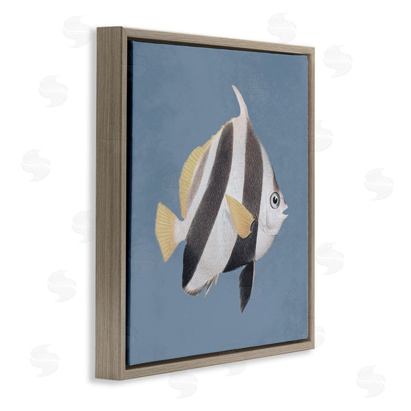 Stupell Industries Piddix | Striped Fish Marine Life Portrait Wall Art