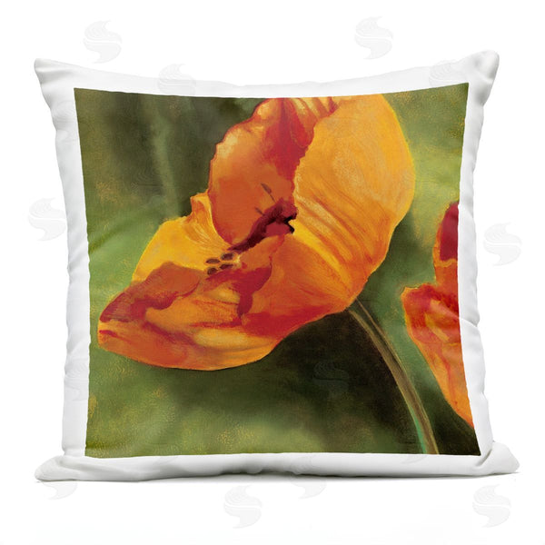 Stupell Industries Pierre Viollet | Orange Poppy Budding Flower Printed Throw Pillow