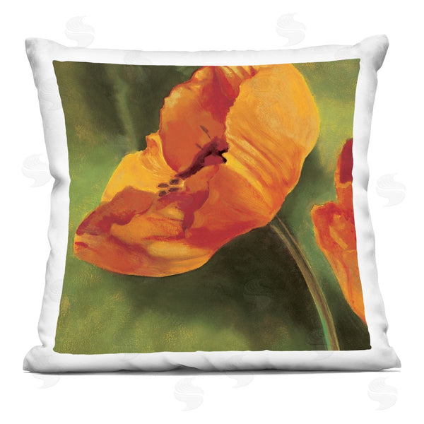 stupell industries Pierre Viollet | Orange Poppy Budding Flower Printed Throw Pillow