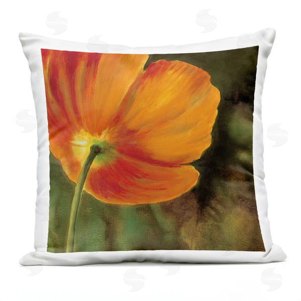 Stupell Industries Pierre Viollet | Orange Poppy Flower Nature Printed Throw Pillow