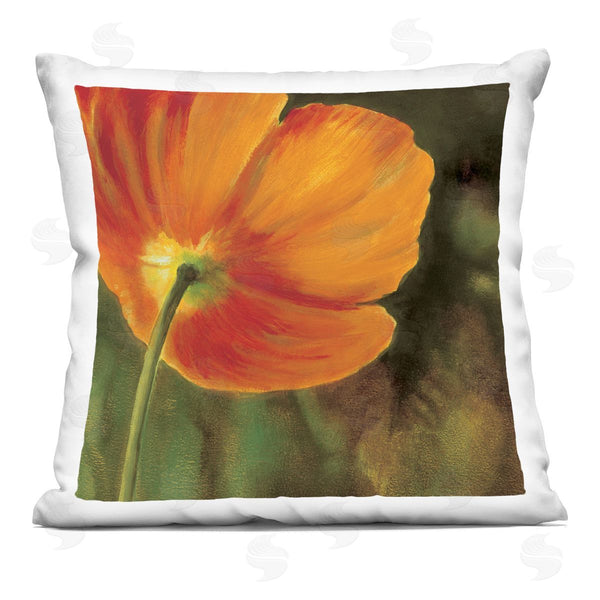 stupell industries Pierre Viollet | Orange Poppy Flower Nature Printed Throw Pillow