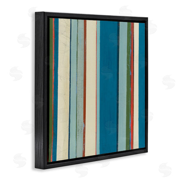 Stupell Industries Pippin Schupbach | Asymmetrical Blue Stripes