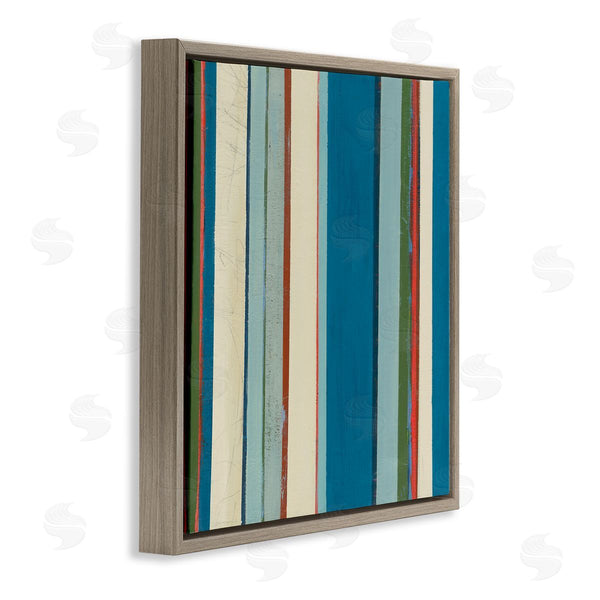 Stupell Industries Pippin Schupbach | Asymmetrical Blue Stripes