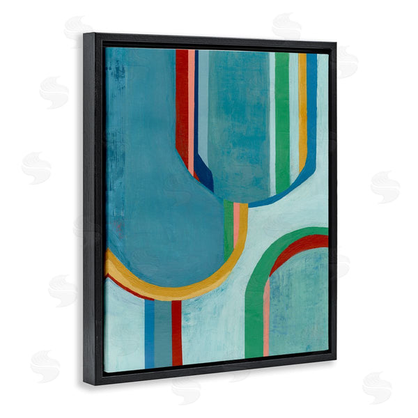 Stupell Industries Pippin Schupbach | Blue Striped Arches