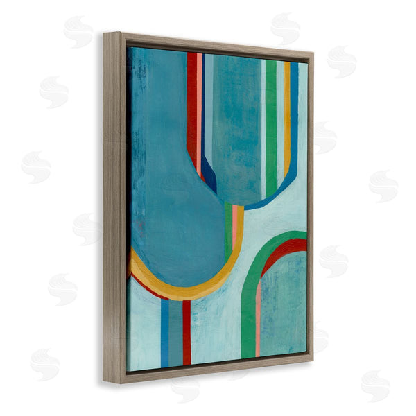 Stupell Industries Pippin Schupbach | Blue Striped Arches