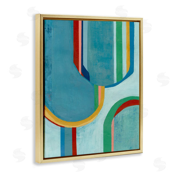 Stupell Industries Pippin Schupbach | Blue Striped Arches