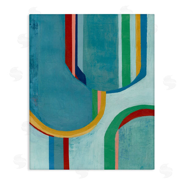 stupell industries Pippin Schupbach | Blue Striped Arches