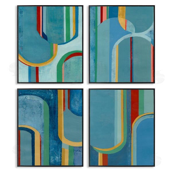 Stupell Industries Pippin Schupbach | Blue Wavy Arch Shapes Wall Art