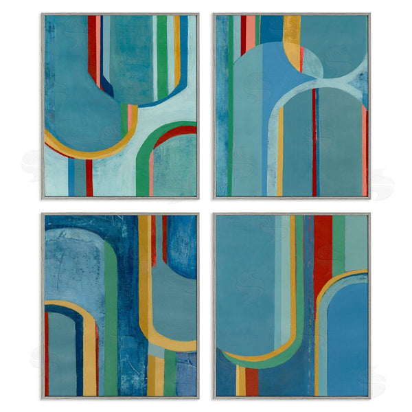 Stupell Industries Pippin Schupbach | Blue Wavy Arch Shapes Wall Art