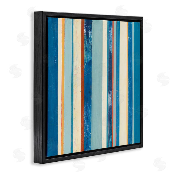 Stupell Industries Pippin Schupbach | Distressed Blue Stripes