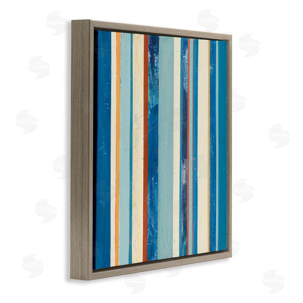 Stupell Industries Pippin Schupbach | Distressed Blue Stripes