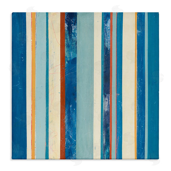stupell industries Pippin Schupbach | Distressed Blue Stripes