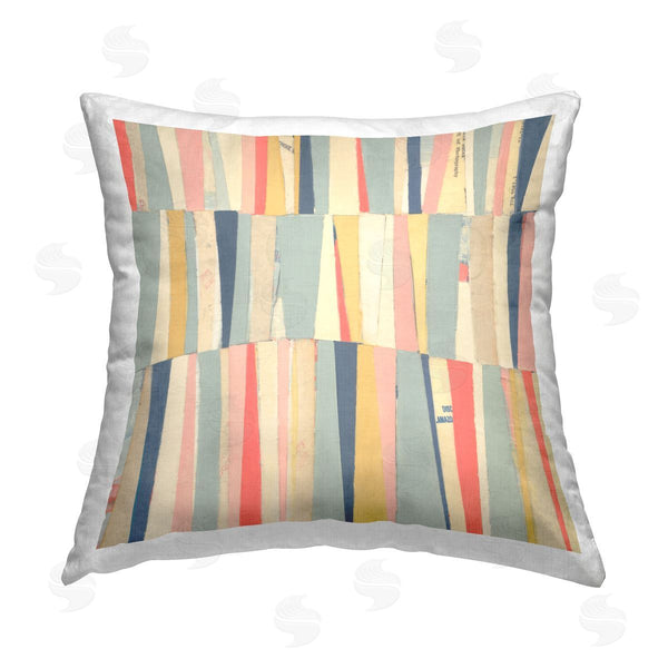 stupell industries Pippin Schupbach | Pastel Linear Abstraction Printed Throw Pillow