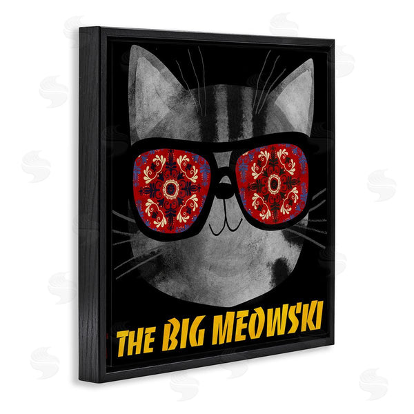 Stupell Industries Planet Cat By Angie Rozelaar | Big Meowski Movie Parody