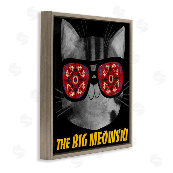 Stupell Industries Planet Cat By Angie Rozelaar | Big Meowski Movie Parody