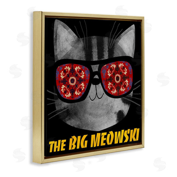 Stupell Industries Planet Cat By Angie Rozelaar | Big Meowski Movie Parody