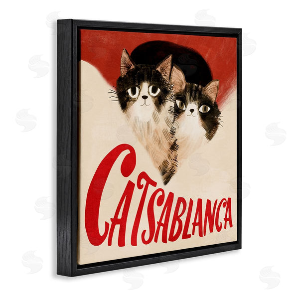 Stupell Industries Planet Cat By Angie Rozelaar | Catsablanca Funny Retro Film