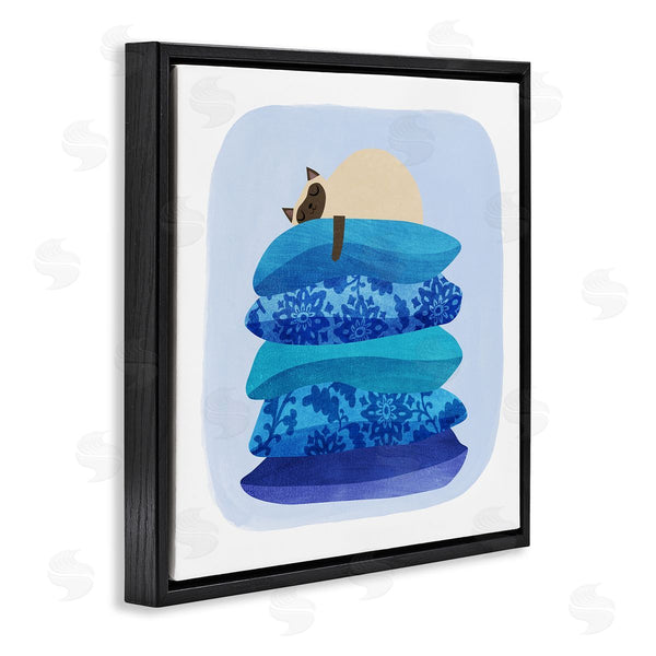 Stupell Industries Planet Cat By Angie Rozelaar | Cozy Sleeping Siamese Cat