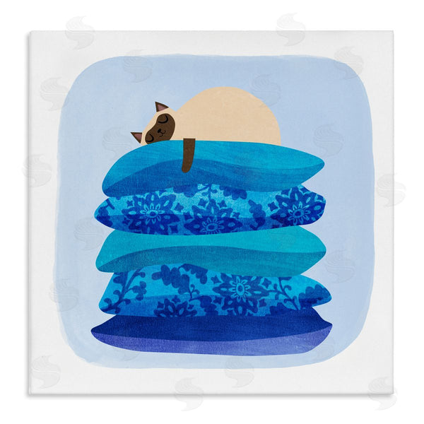 stupell industries Planet Cat by Angie Rozelaar | Cozy Sleeping Siamese Cat