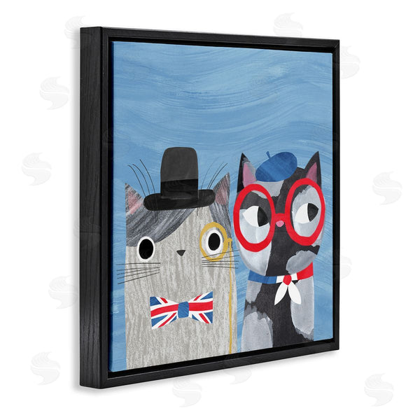 Stupell Industries Planet Cat By Angie Rozelaar | English & French Cats