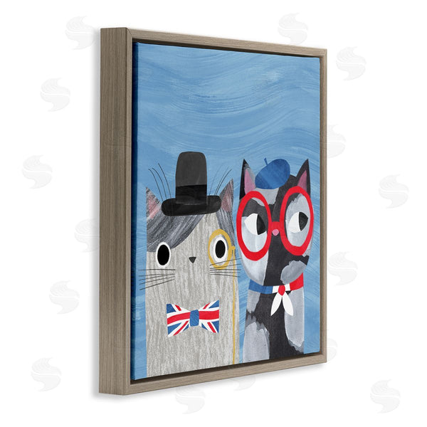 Stupell Industries Planet Cat By Angie Rozelaar | English & French Cats
