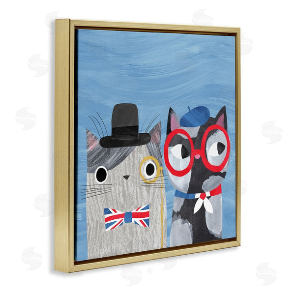 Stupell Industries Planet Cat By Angie Rozelaar | English & French Cats